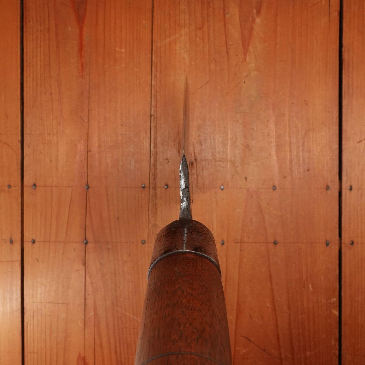 Ajax 7.75" Cleaver Carbon Steel Turned Handle 1880s-1920s