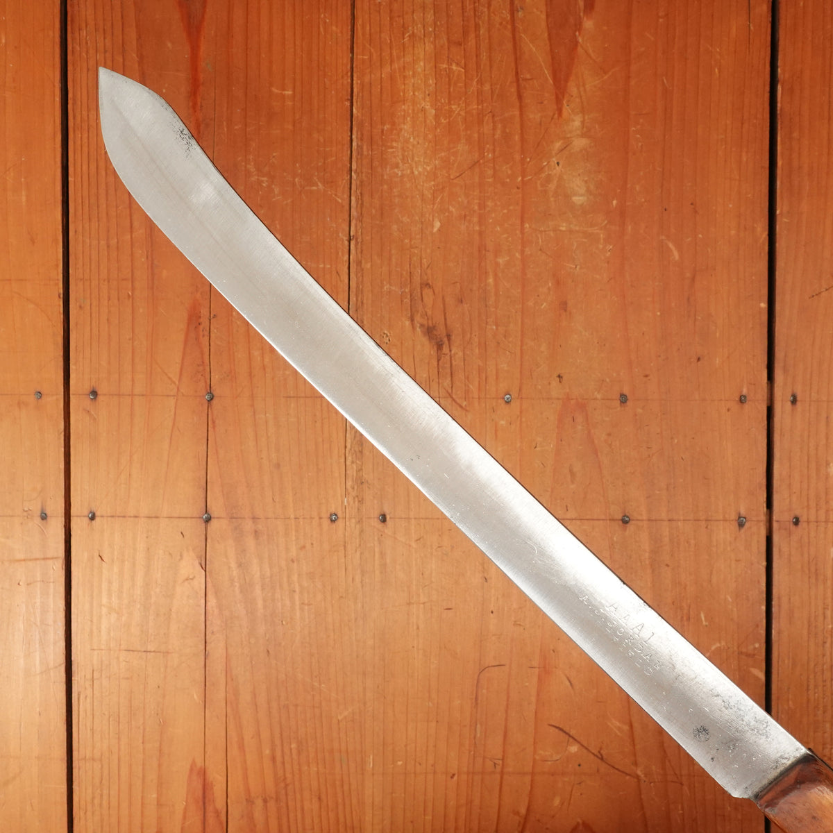 A J Jordan 12" SLIM Bullnose Butcher Hand Forged Double Shear Steel Persian Boxwood 1885-1926