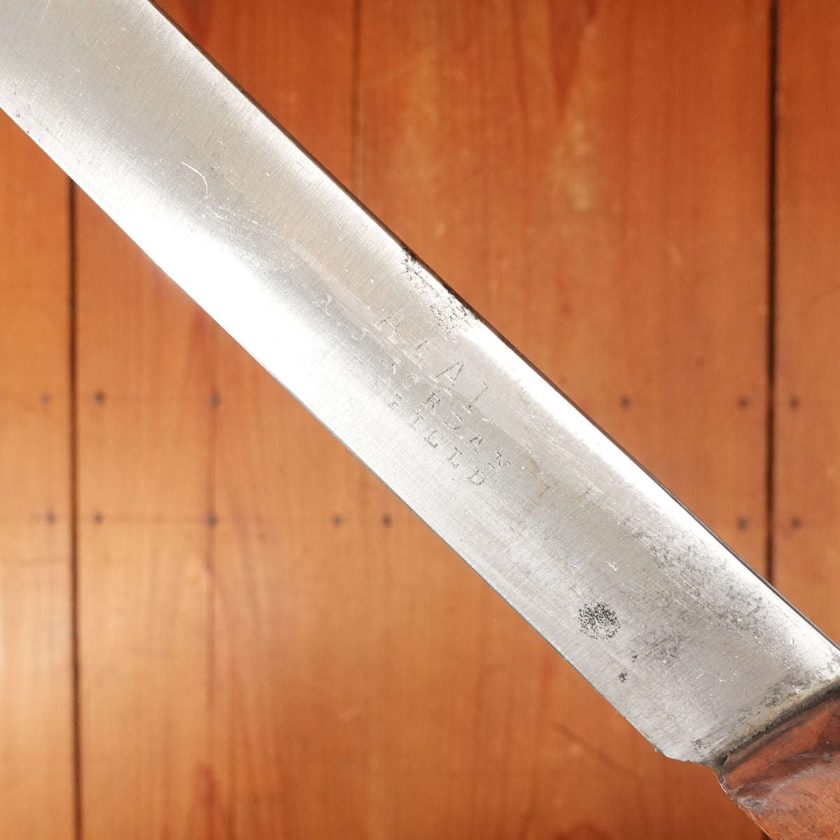 A J Jordan 12" SLIM Bullnose Butcher Hand Forged Double Shear Steel Persian Boxwood 1885-1926