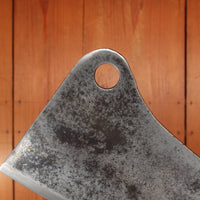 Ajax 7.75" Cleaver Carbon Steel Turned Handle 1880s-1920s