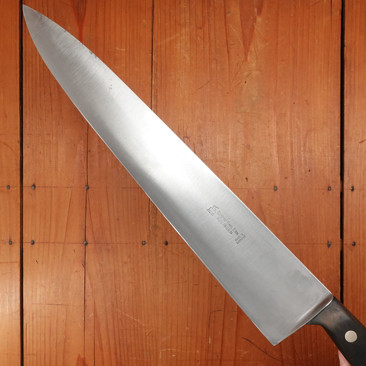 Gustav Emil Ern 12.5" Chef Hand Forged Carbon Steel Solingen 1950-70s