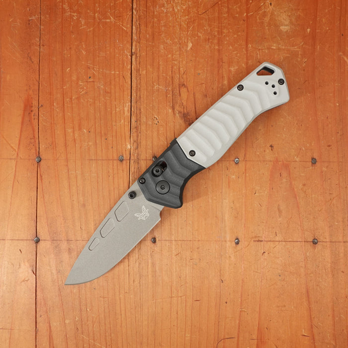 Benchmade 593GY-02 PSK Drop Point Elmax Powder Steel AXIS Assist Grivory® Tempest Gray/Storm Gray Handle