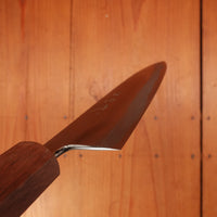 Nakaya Heiji 180mm Gyuto Swedish Semi-Stainless & Iron Burnt Chestnut & Walnut