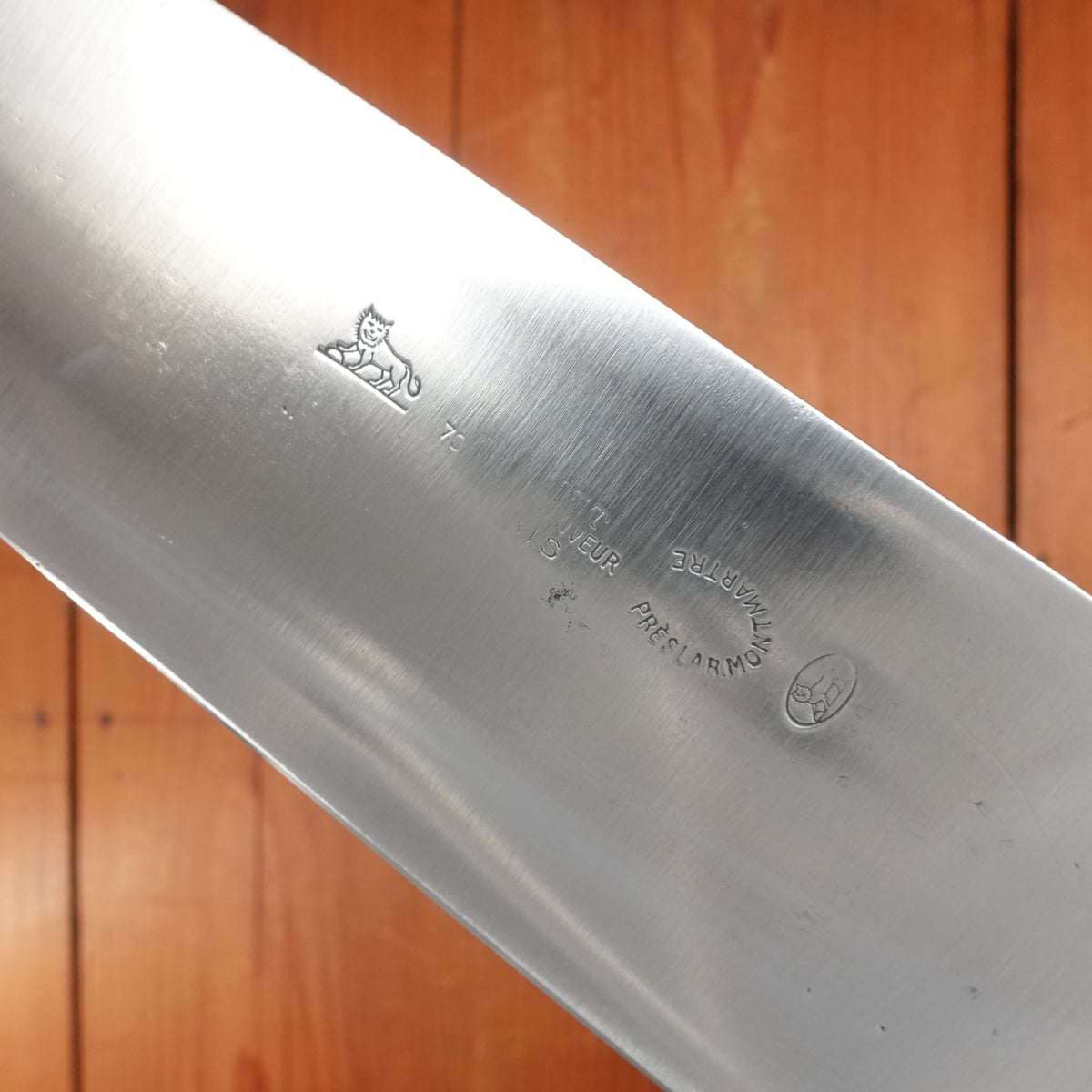 Tichet 12.25" Chef Knife Carbon Steel Paris 1890s-1920s Bubinga Rehandle