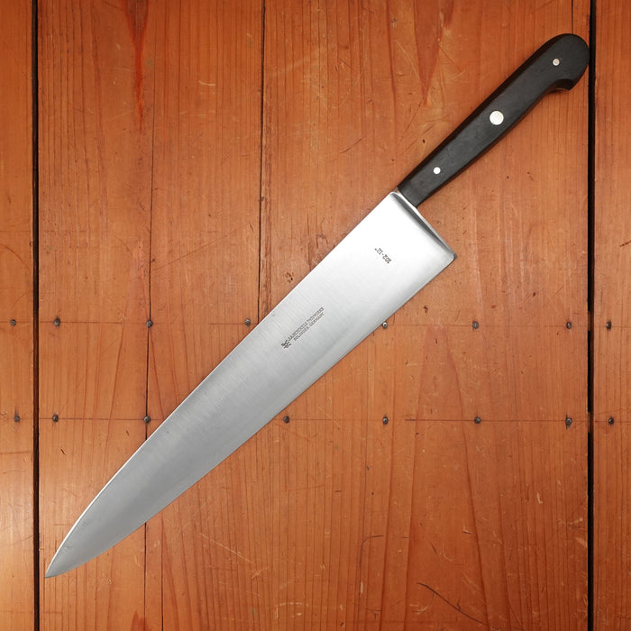 Vintage J A Henckels 12.5” Chef Knife Carbon Steel 102-12” Solingen, Germany Pre-War?