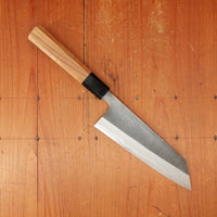 Yoshikane Hamono 165mm Bunka Iron Clad Shirogami 2 Kurouchi Nashiji Teak Handle