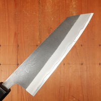 Yoshikane Hamono 165mm Bunka Iron Clad Shirogami 2 Kurouchi Nashiji Teak Handle