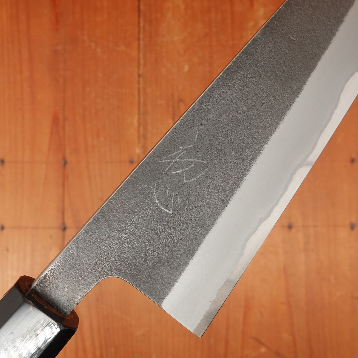 Yoshikane Hamono 165mm Bunka Iron Clad Shirogami 2 Kurouchi Nashiji Teak Handle