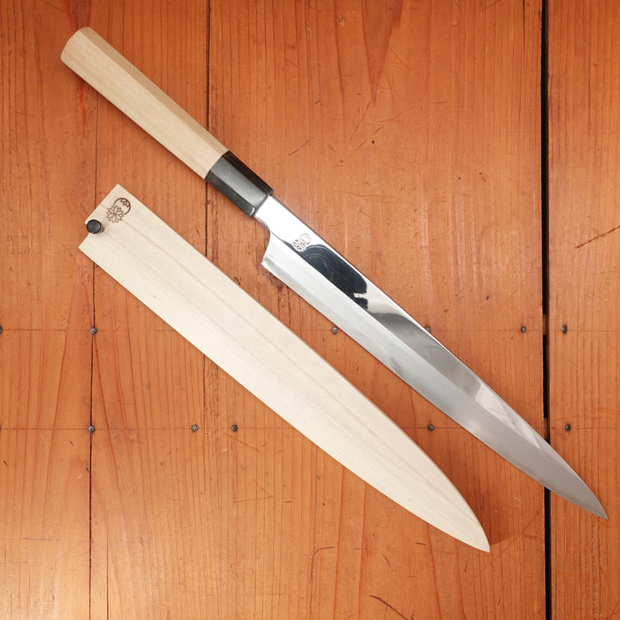 Sakai Kikumori Choyo 270mm Yanagi Ginsanko with Saya