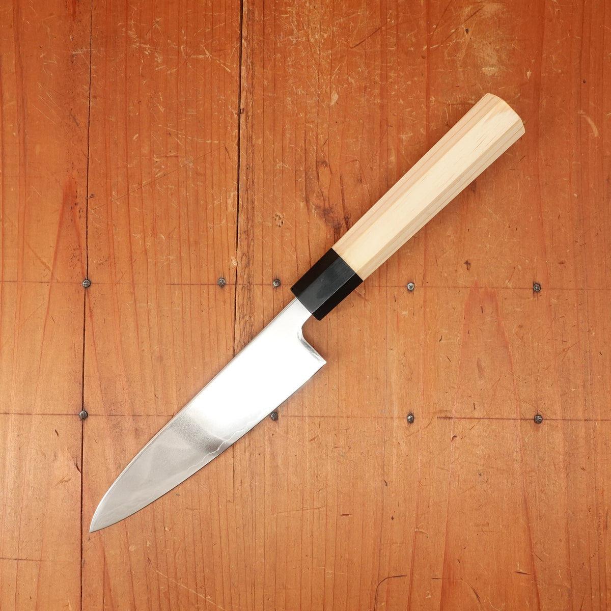 Hatsukokoro Hikari 130mm Petty Stainless Clad SLD Hinoki Handle