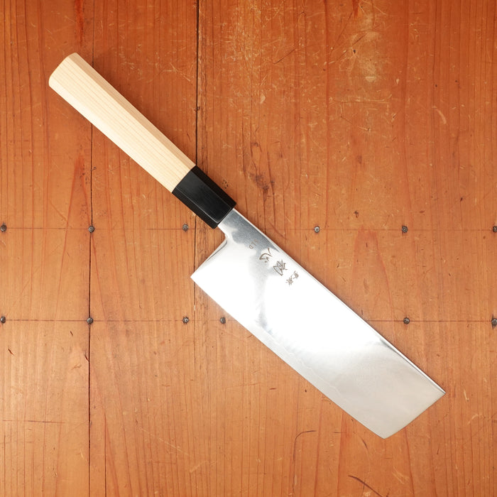 Hatsukokoro Hikari 160mm Nakiri Stainless Clad SLD Hinoki Handle