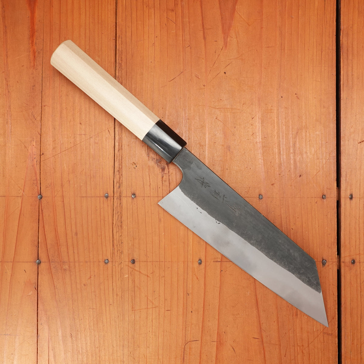 Sakai Kikumori 180mm Wa Kiritsuke Santoku Shirogami 1 Kurouchi