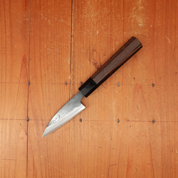 Hatsukokuro Sumi 80mm Petty Iron Clad Aogami 2 Kurouchi Wedge Handle