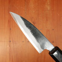 Hatsukokuro Sumi 80mm Petty Iron Clad Aogami 2 Kurouchi Wedge Handle