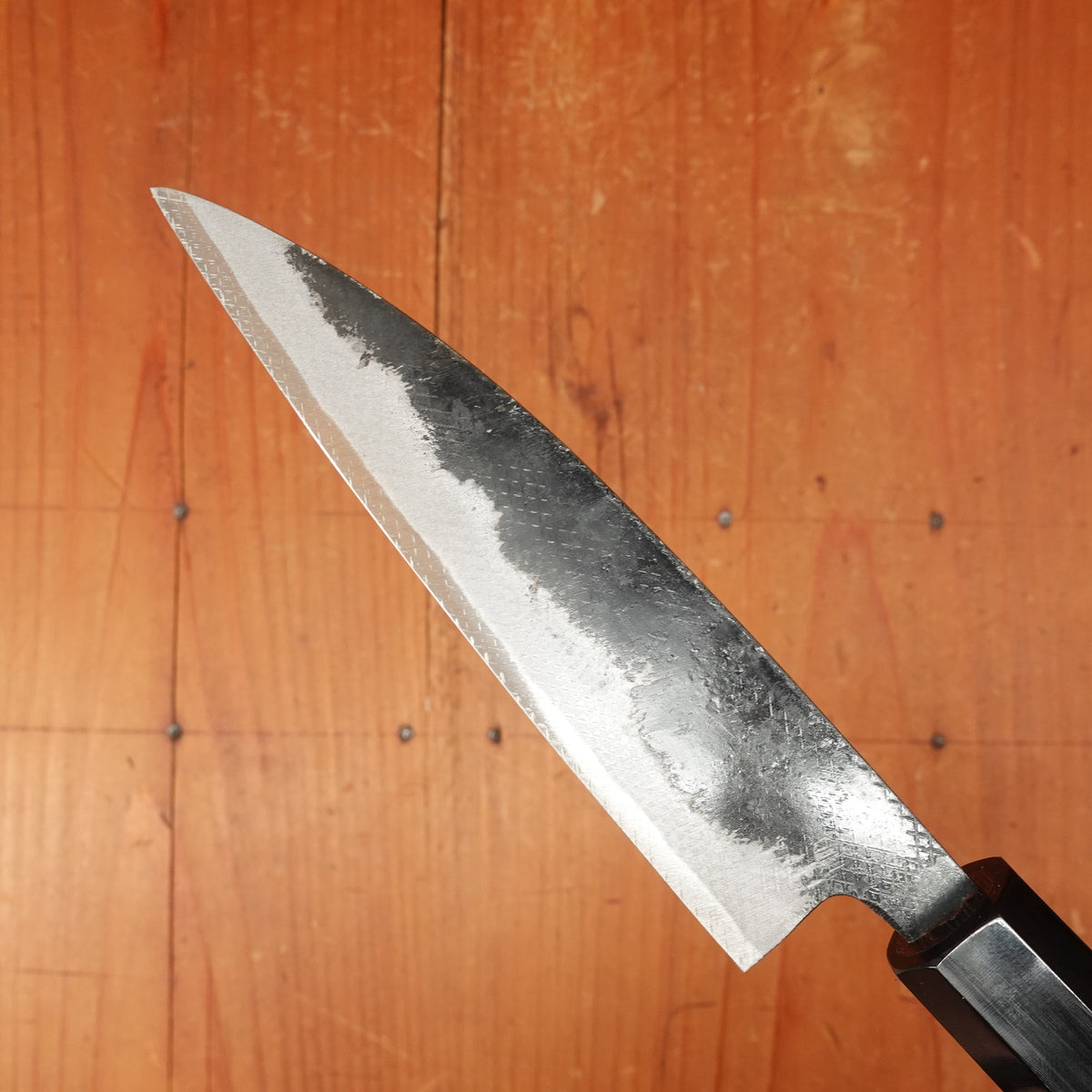 Hatsukokuro Sumi 120mm Petty Iron Clad Aogami 2 Kurouchi Wedge Handle