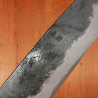 Hatsukokuro Sumi 165mm Santoku Iron Clad Aogami 2 Kurouchi Wedge Handle