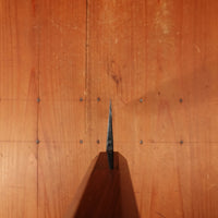 Hatsukokuro Sumi 165mm Santoku Iron Clad Aogami 2 Kurouchi Wedge Handle