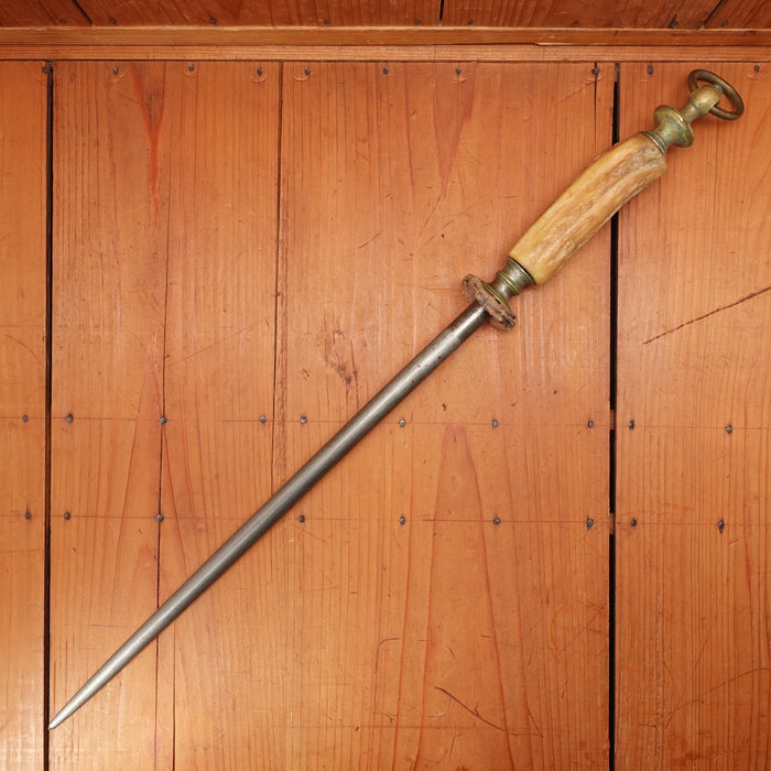 F DIck 14" Steel Fine Cut 3/8" Diameter Pre-War Stag