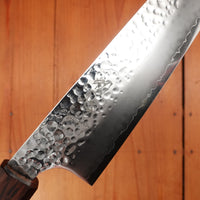 Hatsukokoro Hayabusa 180mm Santoku VG10 Tsuchime San Mai Ebony Handle