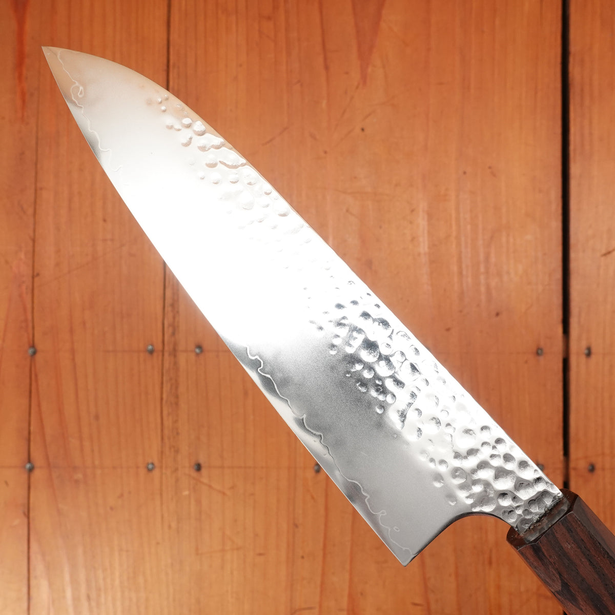 Hatsukokoro Hayabusa 180mm Santoku VG10 Tsuchime San Mai Ebony Handle