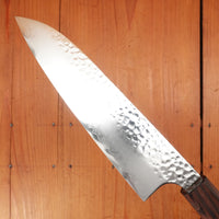 Hatsukokoro Hayabusa 180mm Santoku VG10 Tsuchime San Mai Ebony Handle