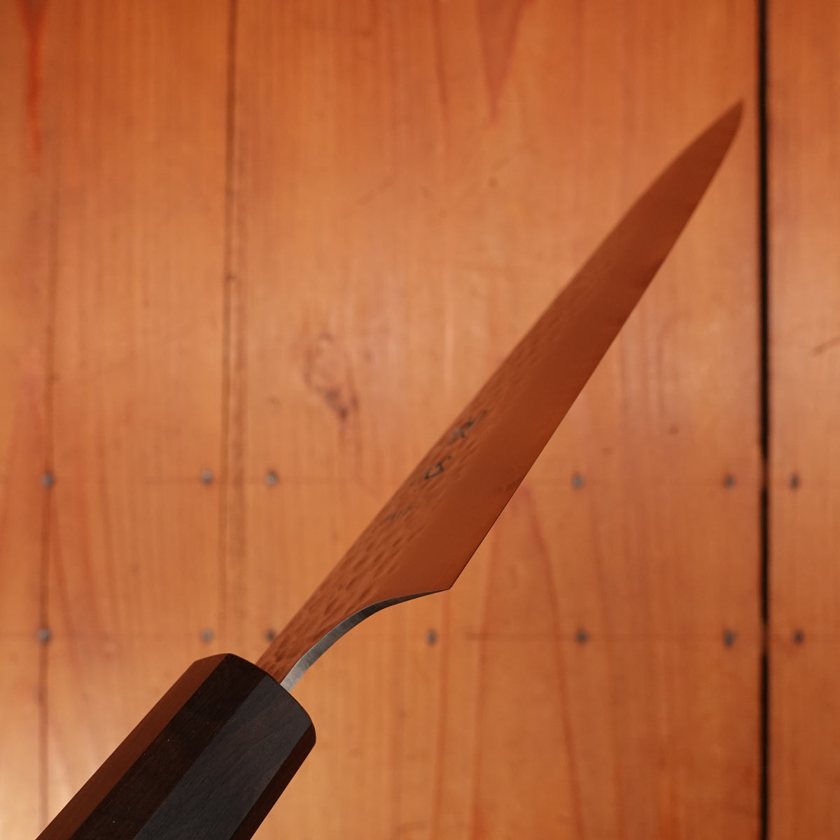 Hatsukokoro Hayabusa 210mm Gyuto VG10 Tsuchime San Mai Ebony Handle