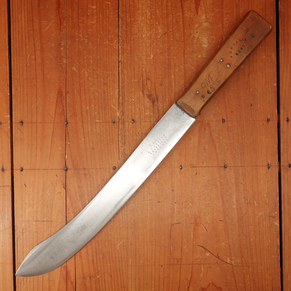 A J Jordan 11.5" Bullnose Butcher Hand Forged Double Shear Steel Persian Boxwood 1885-1926