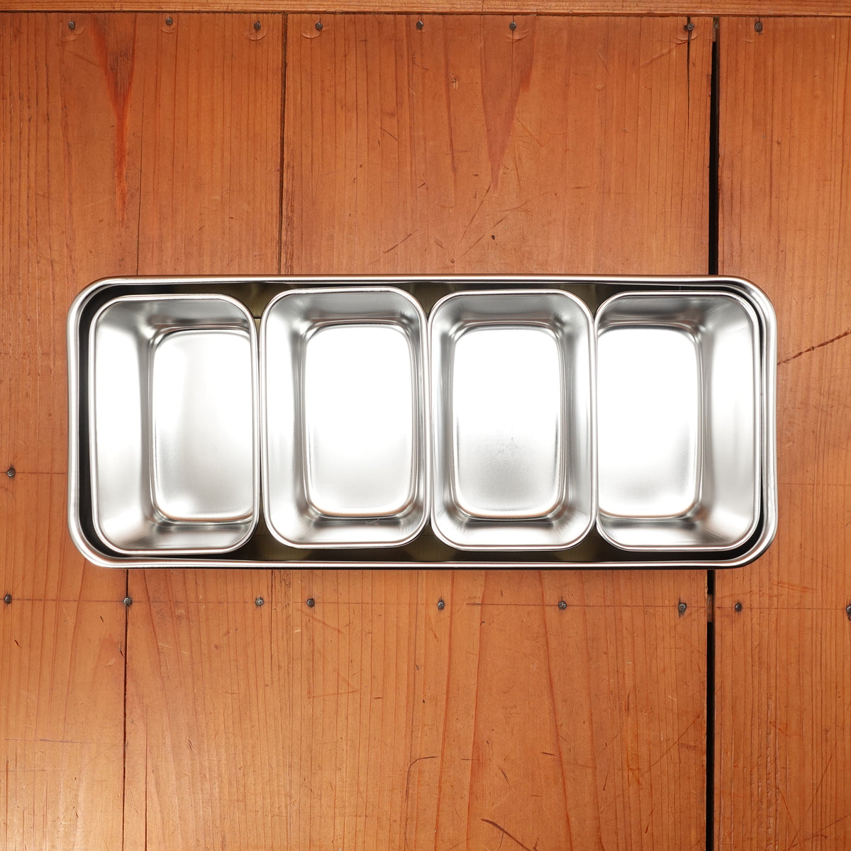 Mise En Place Stainless Steel Container with 4 Compartments and Lid