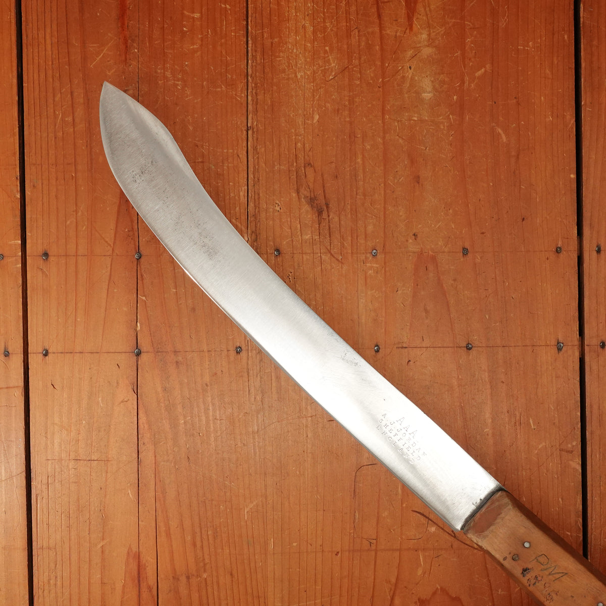 A J Jordan 11.5" Bullnose Butcher Hand Forged Double Shear Steel Persian Boxwood 1885-1926