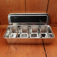 Mise En Place Stainless Steel Container with 4 Compartments and Lid