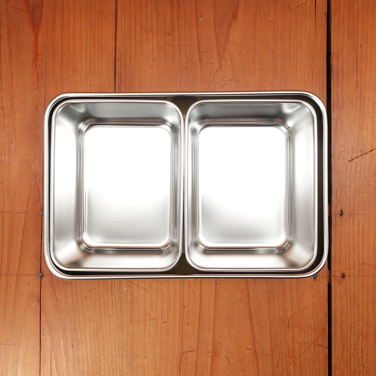 Mise En Place Stainless Steel Container with 2 Compartments and Lid