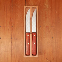 Friedr. Herder Spade Steak Knives Stainless Padouk Set 2