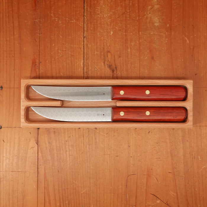 Friedr. Herder Spade Steak Knives Stainless Padouk Set 2
