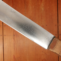 A J Jordan 11.5" Bullnose Butcher Hand Forged Double Shear Steel Persian Boxwood 1885-1926