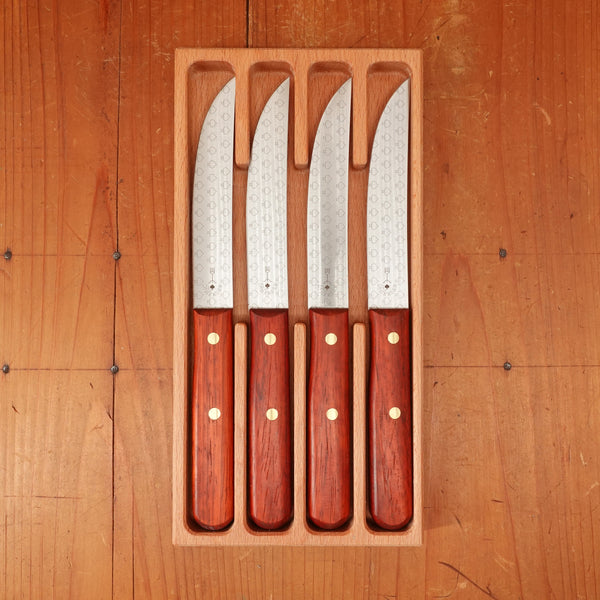 Friedr. Herder Spade Steak Knives Stainless Padouk Set 4