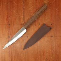 Bernal Cutlery x Konosuke GS+ 140mm Ko-Sabaki SLD Kurouchi Khii Laurel Handle with Leather Sheath