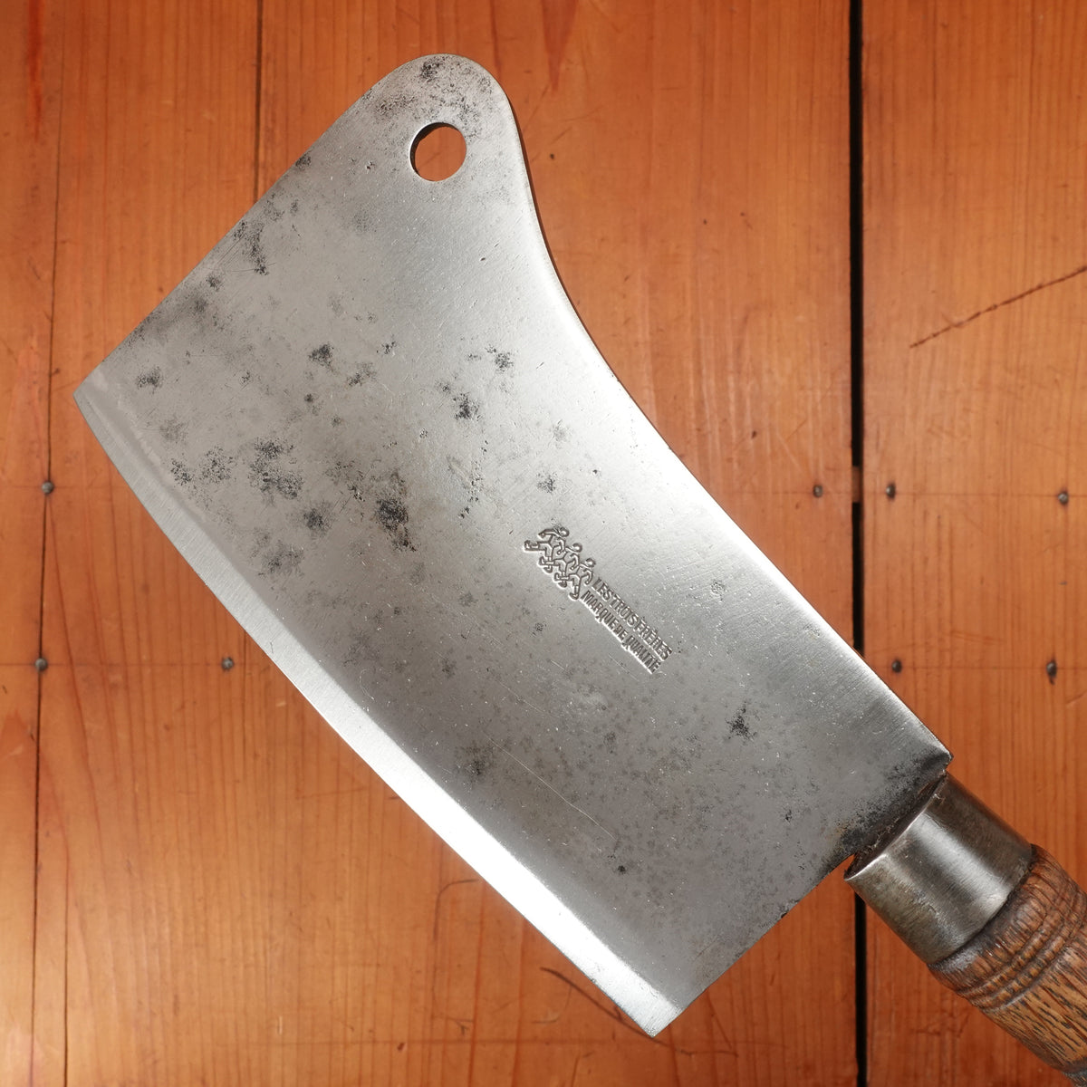 Les Trois Frères 6.5" Cleaver Carbon Steel France 1930s-50s