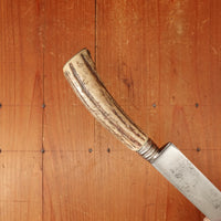 J A Henckels 8" Carving Knife Forged Carbon Steel Stag Blade Solingen 1905-1920s Handle 1960s