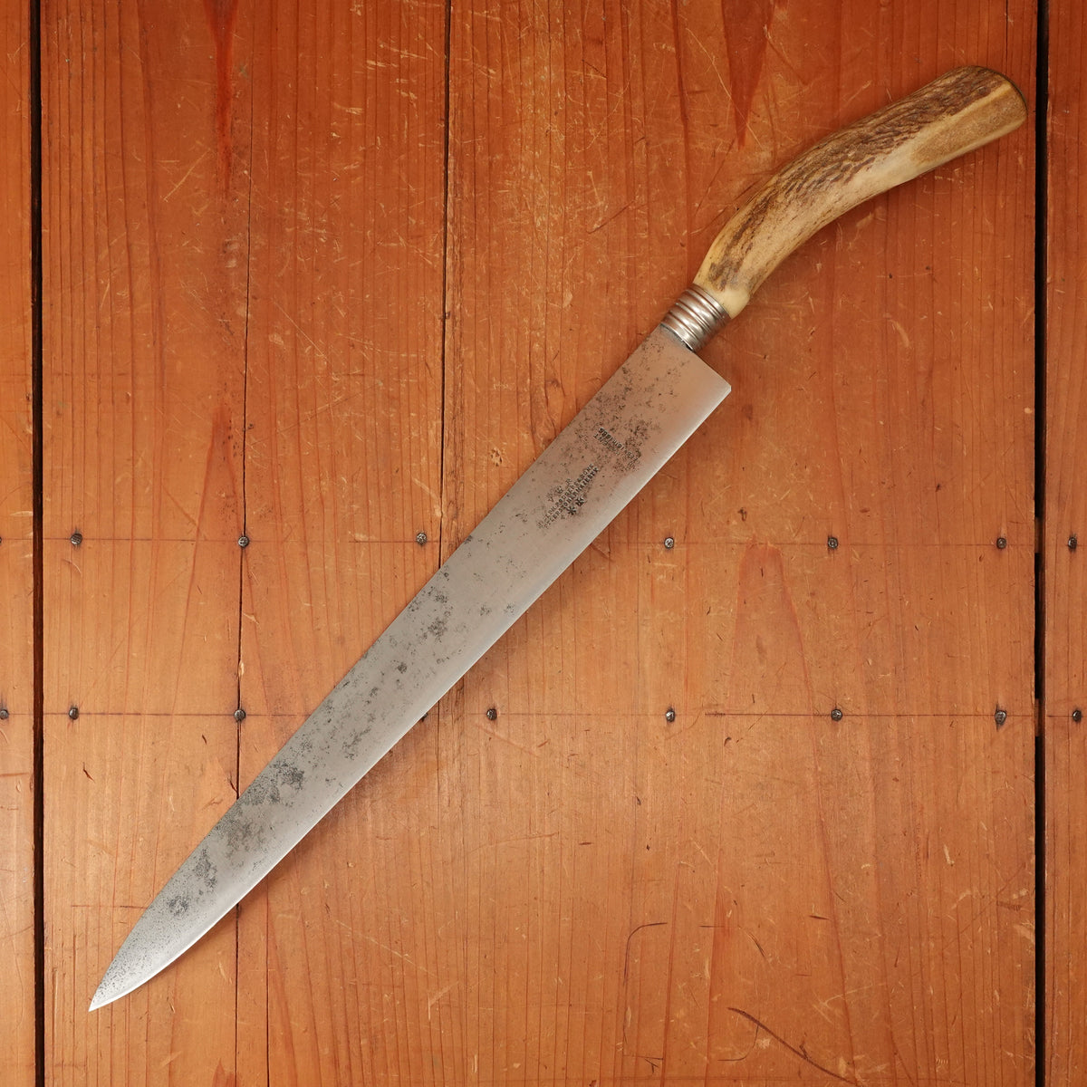 Joseph Rodgers & Sons VR 11.5" Slicer Carbon Steel Stag Sheffield 1886-1890?