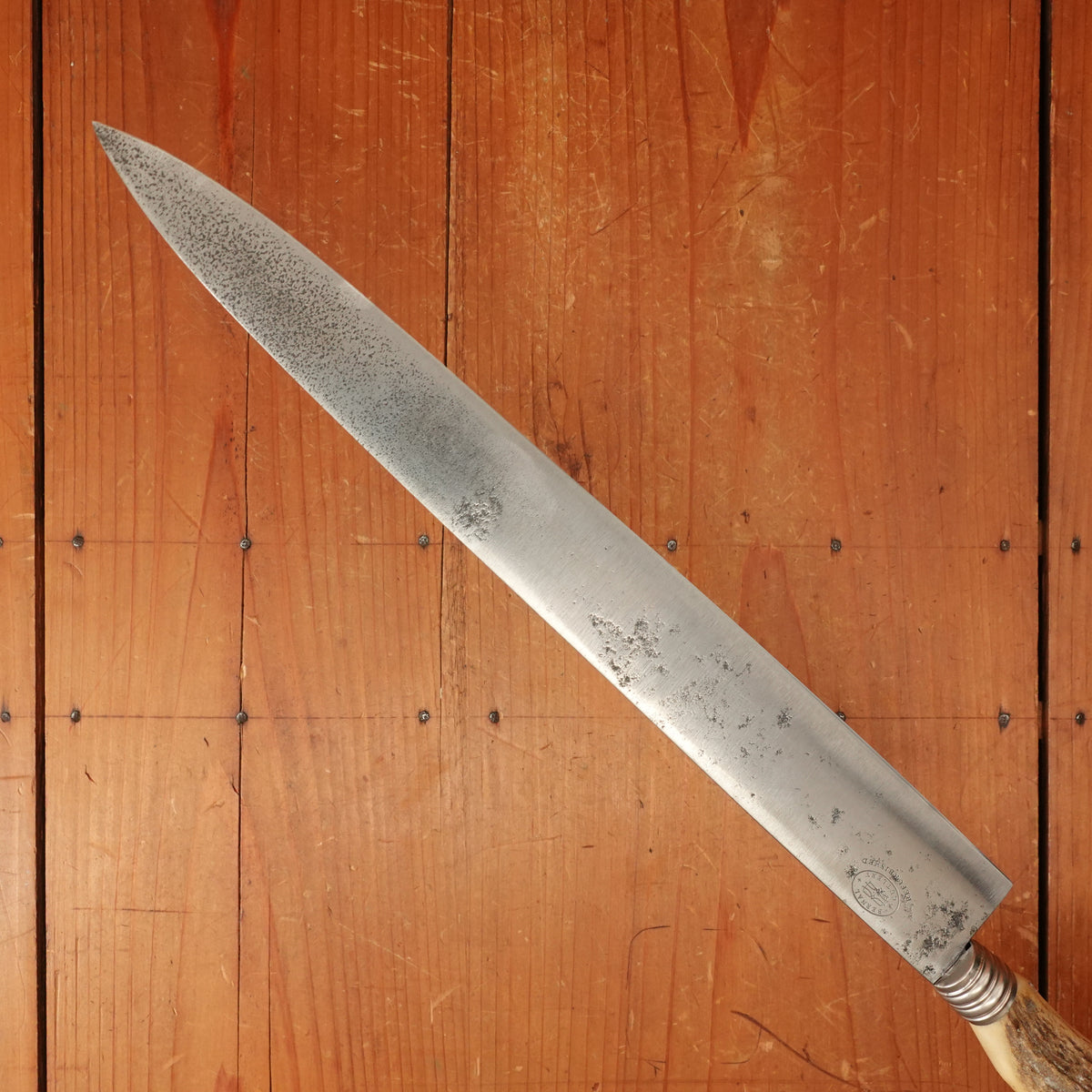 Joseph Rodgers & Sons VR 11.5" Slicer Carbon Steel Stag Sheffield 1886-1890?