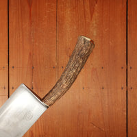 Lamson & Goodnow "US Navy Standard" 14" Chef Carbon Steel Stag Handle Shelburne Falls Mass 1880s-1920s