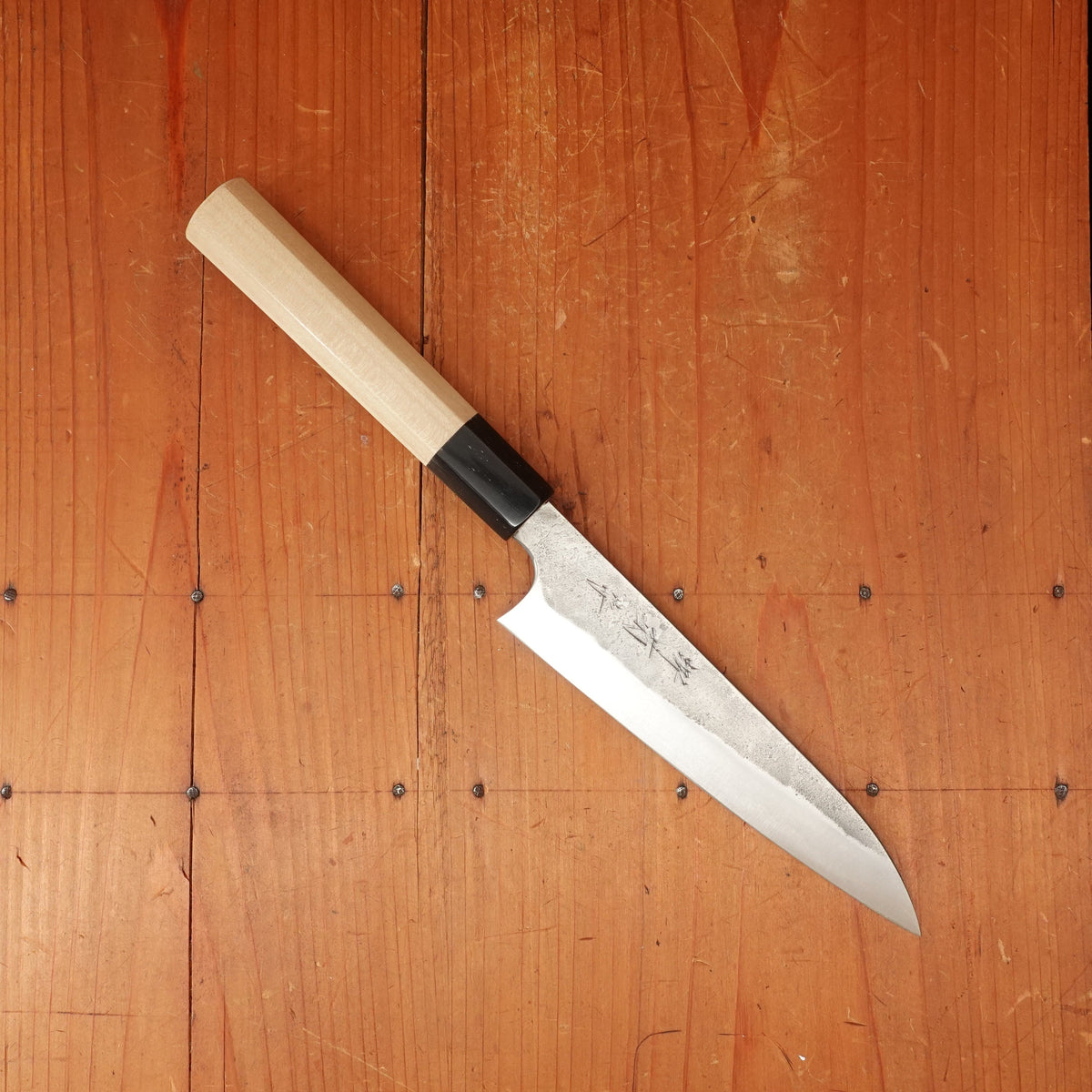 New Old Stock Peaso Steak Knife Set of 6 Gold Plated Stainless & Jacaranda Solingen 1960s 70s