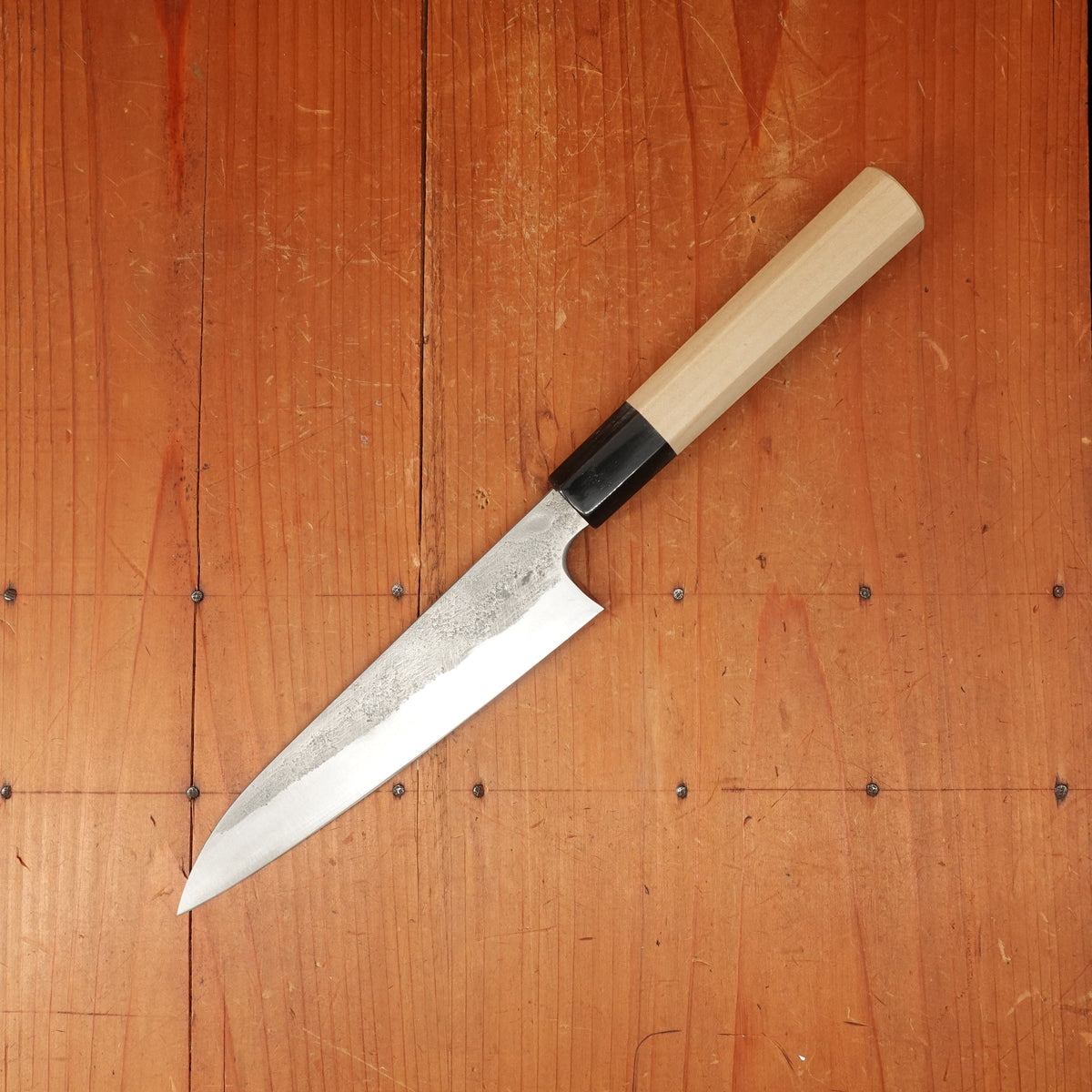 New Old Stock Peaso Steak Knife Set of 6 Gold Plated Stainless & Jacaranda Solingen 1960s 70s