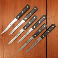 Sabatier Lion Steak Knife Set of 6 Stainless POM handles France 1970s 80s