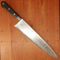 K Sabatier 12" Chef Knife Ideal Pattern Carbon Steel Walnut Thiers 1950s 60s