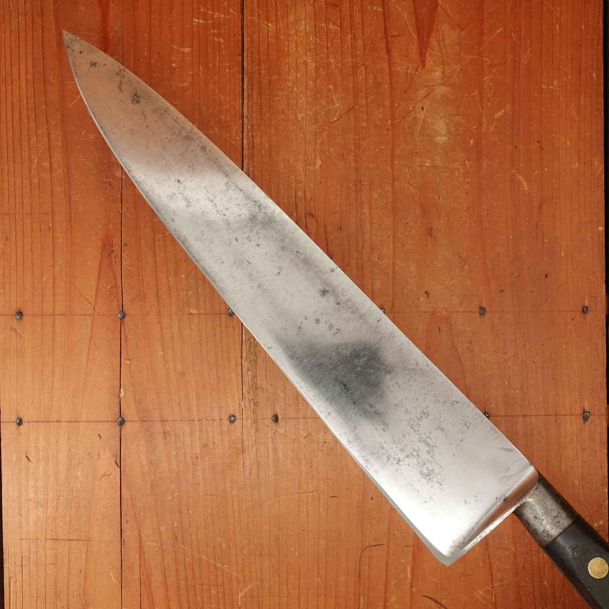 K Sabatier 12" Chef Knife Ideal Pattern Carbon Steel Walnut Thiers 1950s 60s