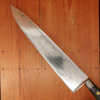 K Sabatier 12" Chef Knife Ideal Pattern Carbon Steel Walnut Thiers 1950s 60s