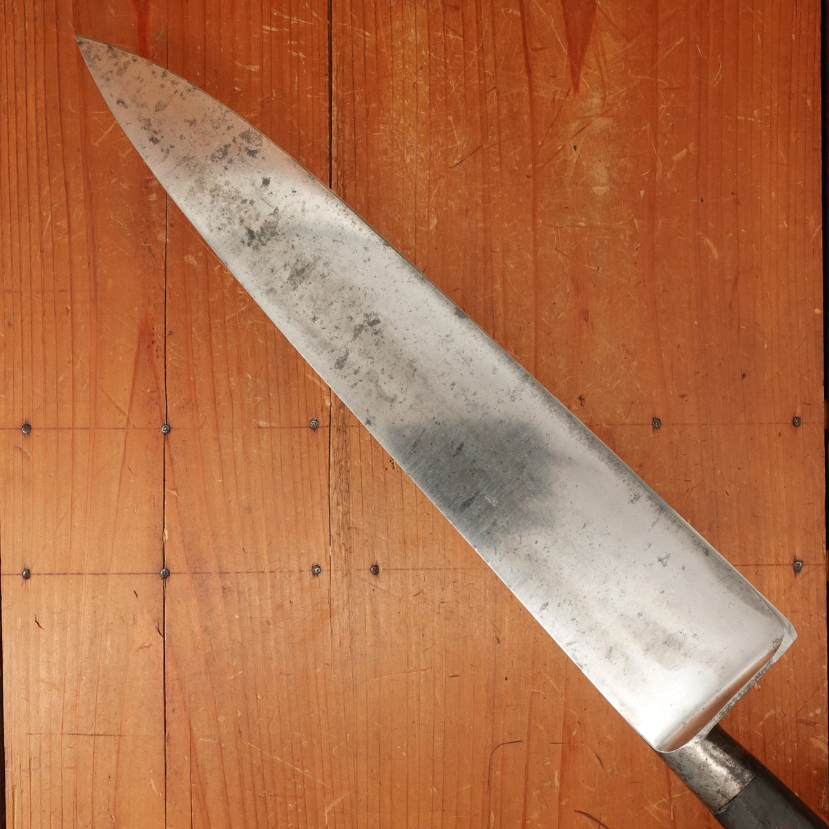 K Sabatier 12" Chef Knife Ideal Pattern Carbon Steel Walnut Thiers 1950s 60s