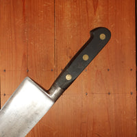 K Sabatier 12" Chef Knife Ideal Pattern Carbon Steel Walnut Thiers 1950s 60s