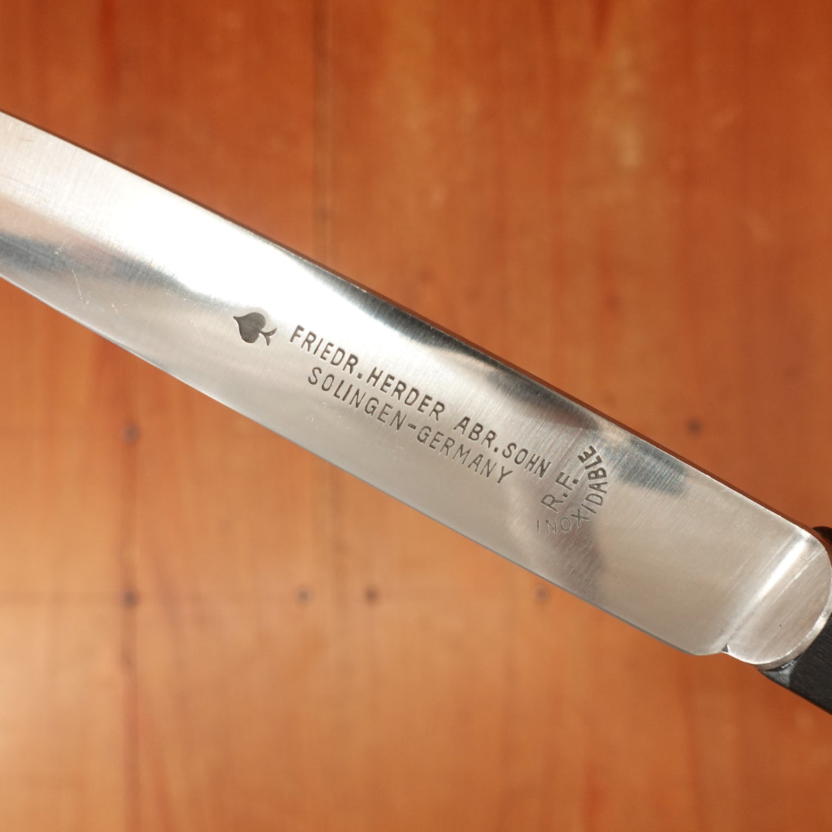 Friedr. Herder Abr Sohn 3.5" Paring Knife Stainless (New Old Stock Blade) Ebony Handle Blade 1920s-30s